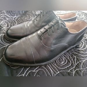 COLE HAAN Mens sz8 Black leather Oxfords Dress Shoes